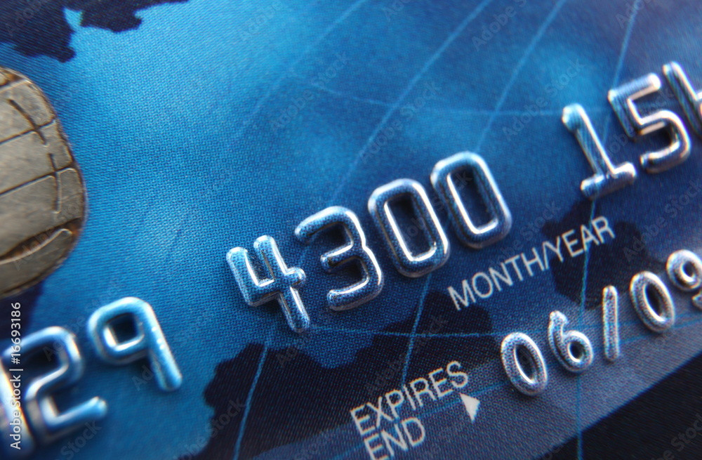 Close-up of a credit card